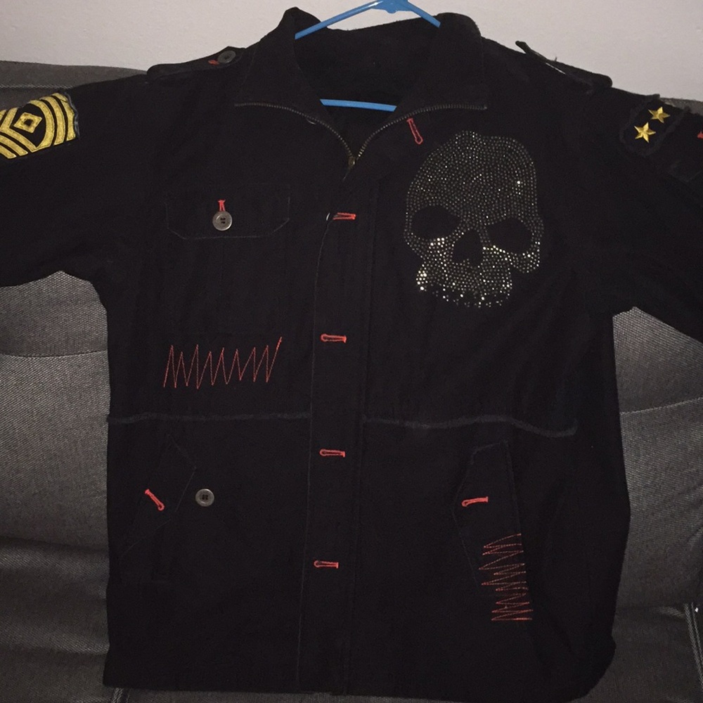 Two black jean jackets